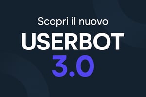 The image features a modern design with a dark blue background and the text USERBOT 30 prominently displayed in white and purple It suggests a product