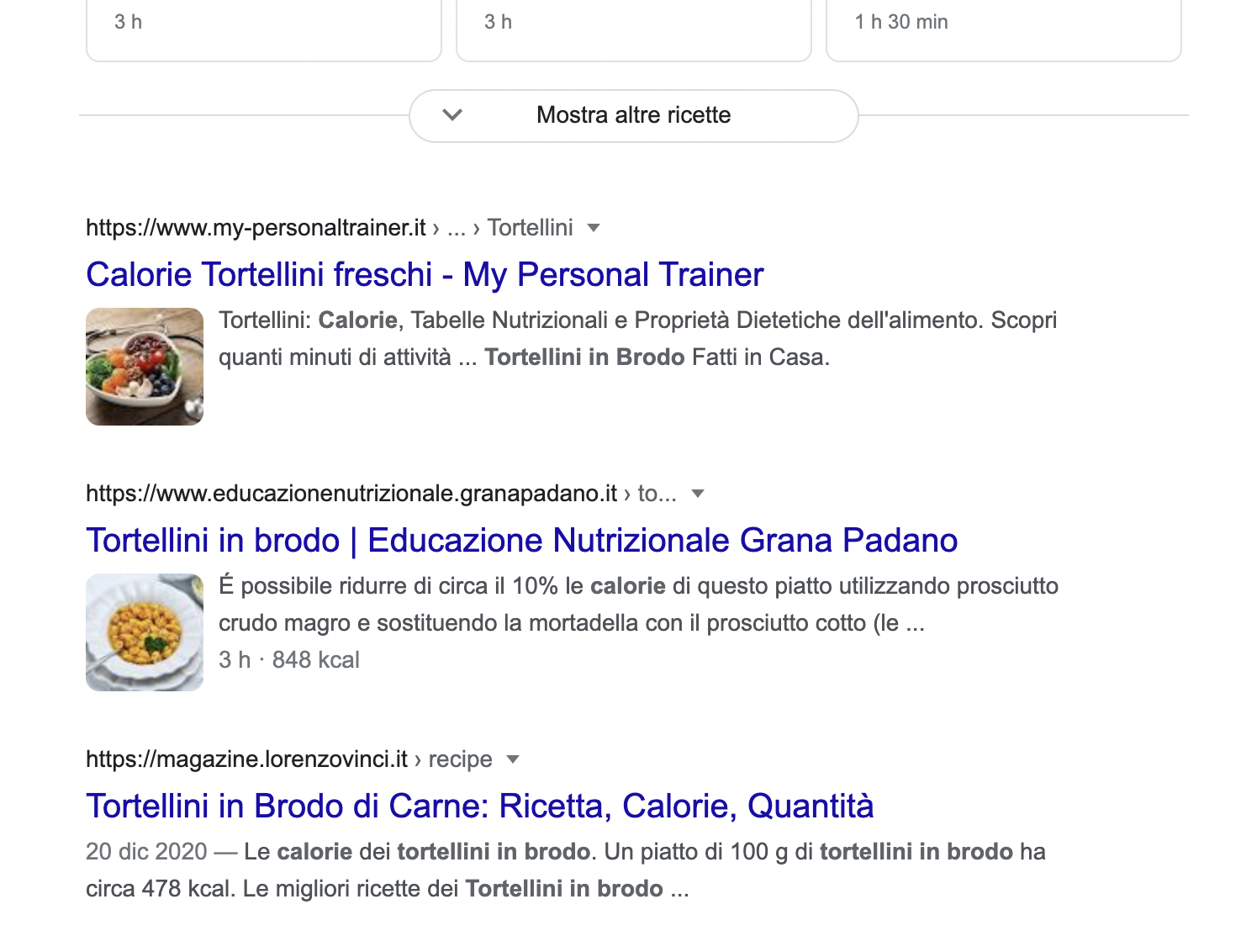 Rich snippet ricette cucina