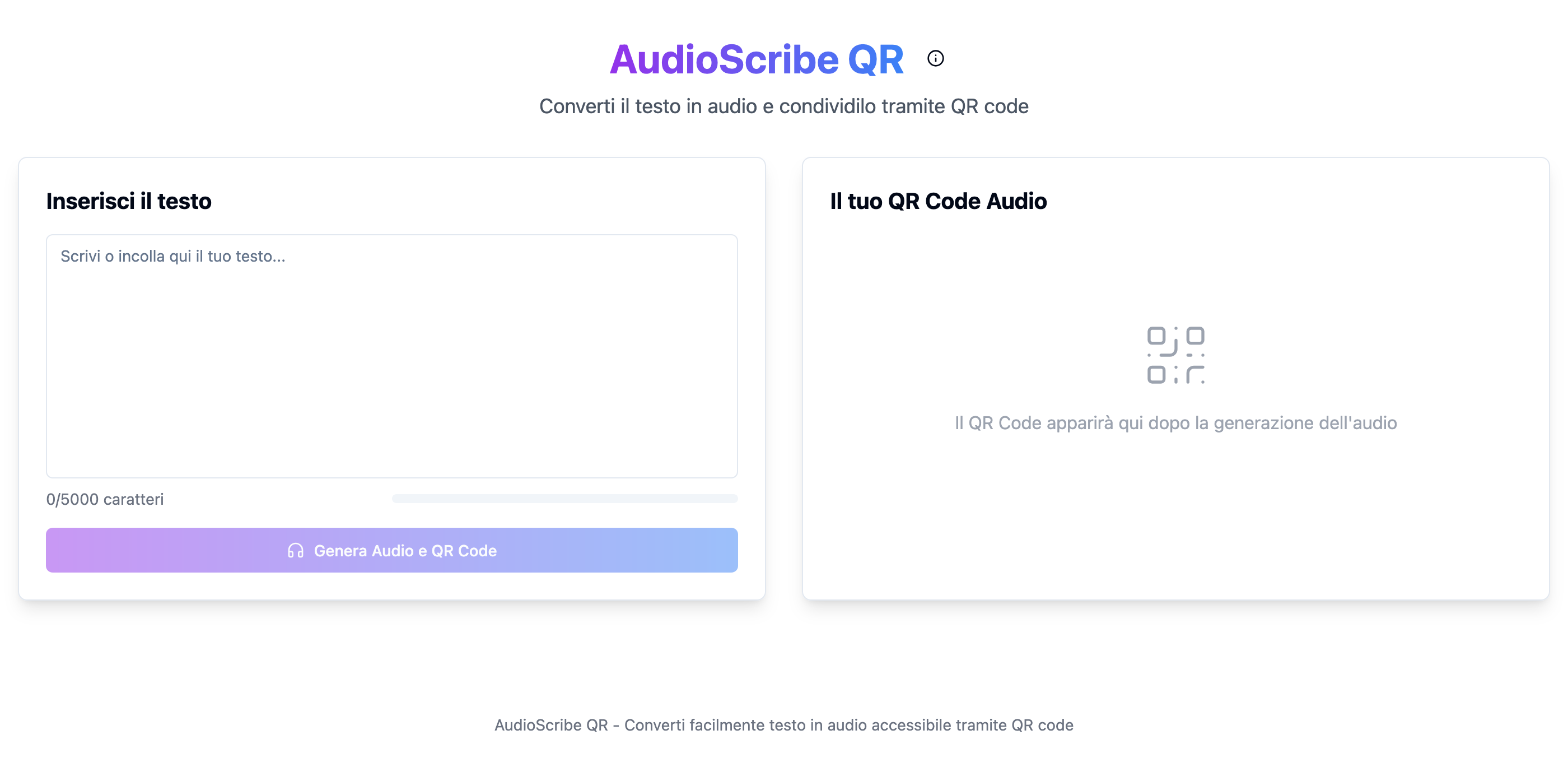 Audioscreen trasforma il tetso in qr code e trascrizione vocale epr facilitare apprendimento