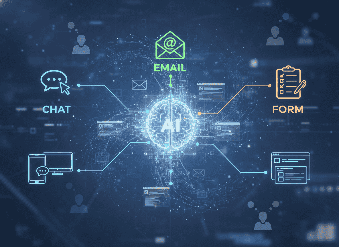 Chat, Email e Form tre canali, un unico agente AI (1)